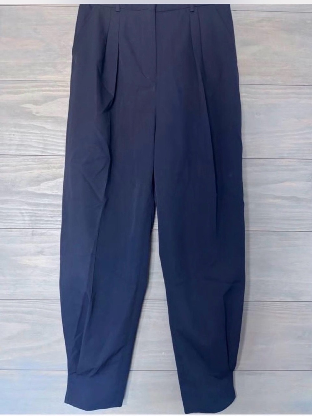 Tory Burch Navy Pleated Dress Pants